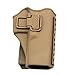 Tactical Right Hand Waist Gun Holster,MOLLE Vest Pistol Holster for Glock 17 19 22 23 31 (Tan, Vest)