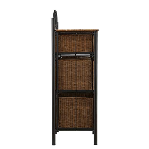 Furniture HotSpot Iron/Wicker Storage Chest