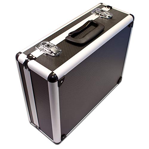 PeakTech-7300--Universal-Koffer-fuer-Messgeraete-Robuster-Tragekoffer-Werkzeug-Aufbewahrung-Wuerfelschaum-Platten-Schaumstoff-Polsterung-abschliessbar-Staubschutz-M-320-x-250-x-150-mm