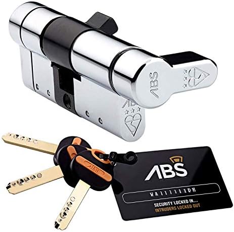 35 (INT) X 55 (EXT) 35/55 Chrome Avocet ABS Quantum Thumb Turn Euro Cylinder Door Lock Barrel Anti Snap High Security 3 Star TS007