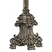 Regency Hill Traditional French Country Style Tall Skinny Buffet Table Lamp Beige Scroll Metal Lattice Candlestick Framed Cylinder Drum Shade Decor for Living Room House Home Entryway Dining Family