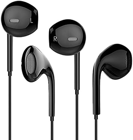 THE Electronics Earphone, Wired 3.5 mm Earbuds/Headphones Plus with Remote and Mic for iPhone 6/7/Android Smartphones/Tablets - Black