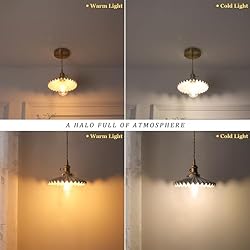 Shenmoyl Pendant Light with White Pleated Ceramic