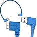 30cm USB 3.0 A Male to Micro B Male 90 Degree Left Angle Short Data Sync and Charging Cable for Galaxy Note 3 N9000 N900 / S5 i9600/ Computer’s Hard Drive/Digital Camera（Micro Right)