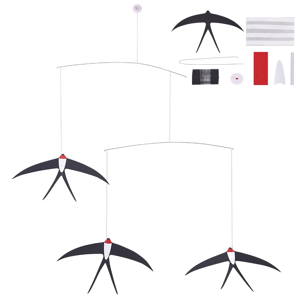 WEBEEDY DIY Hanging Mobile Kit for Adults Swallow Bird Mobile Hanger Mobile Kit Home Decor Gift Room Bedroom Decoration