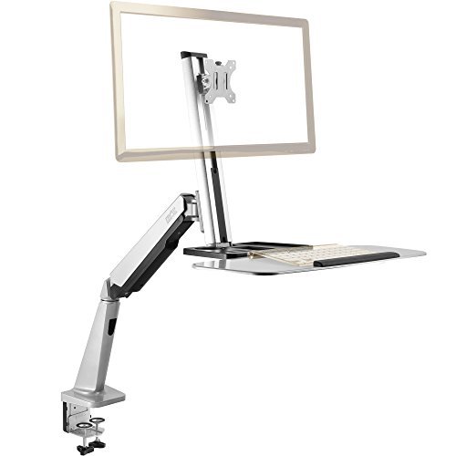 ONKRON Desk Mount - Stand Up Workstation with Single Monitor Mount for 13