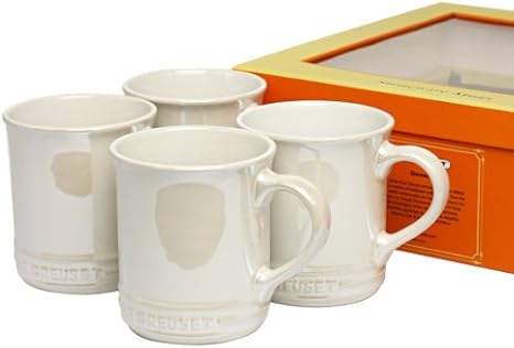Amazon Co Jp ルクルーゼ Le Creuset マグカップ 360ml 4個セット パールホワイト 並行輸入品 ホーム キッチン