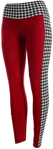 Crimson and Houndstooth Leggings (One Size Fits Most)