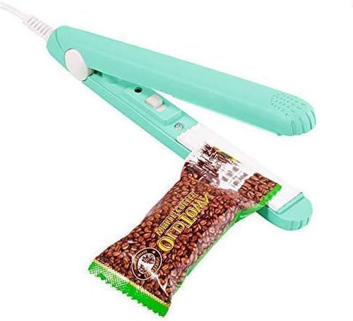 FEXEVON Handheld Heat Bag Sealer, Mini Food Bag Heat Sealer for Airtight Food Storage, Plastic Aluminum Bags, Reseals Snack Bags [3.6 ft Power Cord] (Blue)