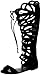 Breckelles Women's Over the Knee Flat Gladiator Sandals