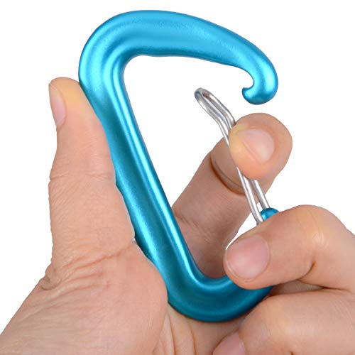 Azarxis karabiner Schnellverschluss mit 1200kg Belastbarkeit, Rostfrei und Ultraleicht, Karabinerhaken Schlüsselanhänger aus Aluminium für Hängematte, Camping, Angeln – Bild 7