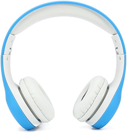 Soblue Kids Headphones, On-Ear Headsets Volume Limited, Adjustable Headband, Durable and Removable Nylon 3.5mm Audio Jack Cable, Designed for Children Ages of 3-12 (Blue)