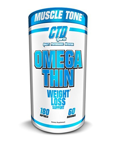CTD Sports Omegathin 180 Softgels, Best Selling Most Effective Stimulant Free Weight Loss Support Pills For Women and Men