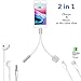 Headphone Jack Adapter 2 in 1 Splitter 3.5mm Cables Adapter for iPhone 7/7 Plus/8/8 Plus/X (10) / Xs/Xs Max/XR Earphone Audio Cables Call Charge Audio Wire Control Car Chargers Accessories-Whitethumb 4