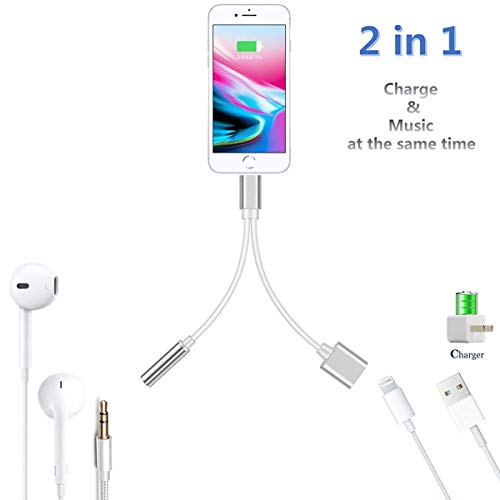 image for Ambrrhty Headphone Jack Adapter 2 in 1 Splitter 3.5mm Cables Adapter f