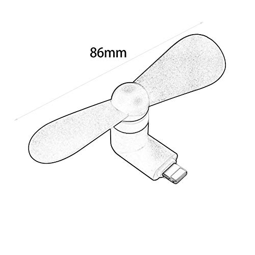 Mini Portable Lightweight USB Fan Plug & Play Sports Travel Camping Cooling Fan Phone Accessory Compatible for iPhone