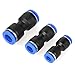 Hilitand 30pcs Air Line Fittings Push to Connect Fittings Straight Push Connectors Plastic Quick Release Connectors for 1/4 5/16 3/8 Tube