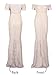 JustVH Women's Off Shoulder Short Sleeve V Neck Lace Maternity Gown Maxi Photography Dress Beige