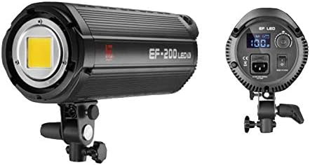 JINBEI EF-200 200Ws RA 95+ 5500K Bowens Mount Led Continuous Lamp,Daylight Balanced Video Light, Wirelessly Adjust Brightness,for Video Recording,Wedding Shooting,YouTube Vine Portrait Photography