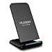 Fast Wireless Charger, PLESON Wireless Charger 2 Coils Cell QI Fast Wireless Charging Pad Stand for Samsung Galaxy S8 Plus S8+ S8 Galaxy S7 S7 Edge Note 5 S6 Edge Plus etc[Sleep-friendly]No AC Adapter