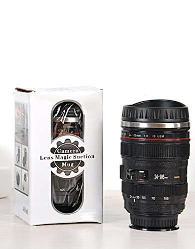 Camera Lens Mug Suction Mug Spill-Free Mug Photographer Gift Never Fall Over Large Capacity