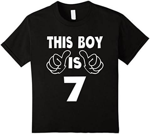Kids THIS BOY IS 7 - Funny 7th Birthday Gift Tee Shirt For Kids 8 Black