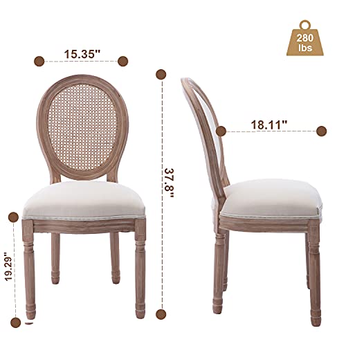 Recaceik French Country Dining Chair Set of 2, Farmhouse Dining Room