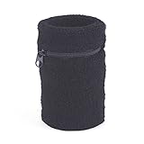 GOGO Thick Solid Color Wristband with Zipper / Wrist Wallet