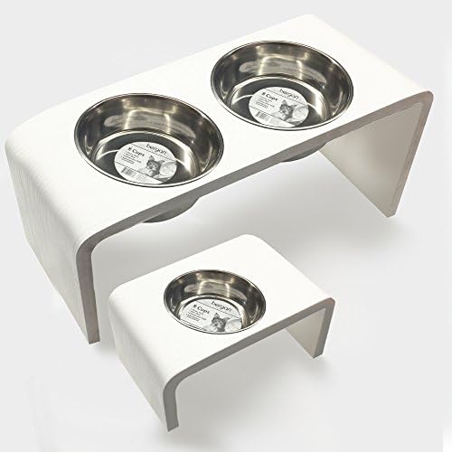 PVC elevated dog cat pet feeder, single bowl raised stand 1 quart 9" Tall