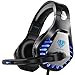 Butfulake GH1 Stereo Gaming Headset with mic & Splitter Cable for PUBG Over Ear Headphone noice Isolation mic, Surround Sound, Compatible with PS4, Xbox one S/X, Switch, PC, Skype (Sapphire Blue)thumb 1