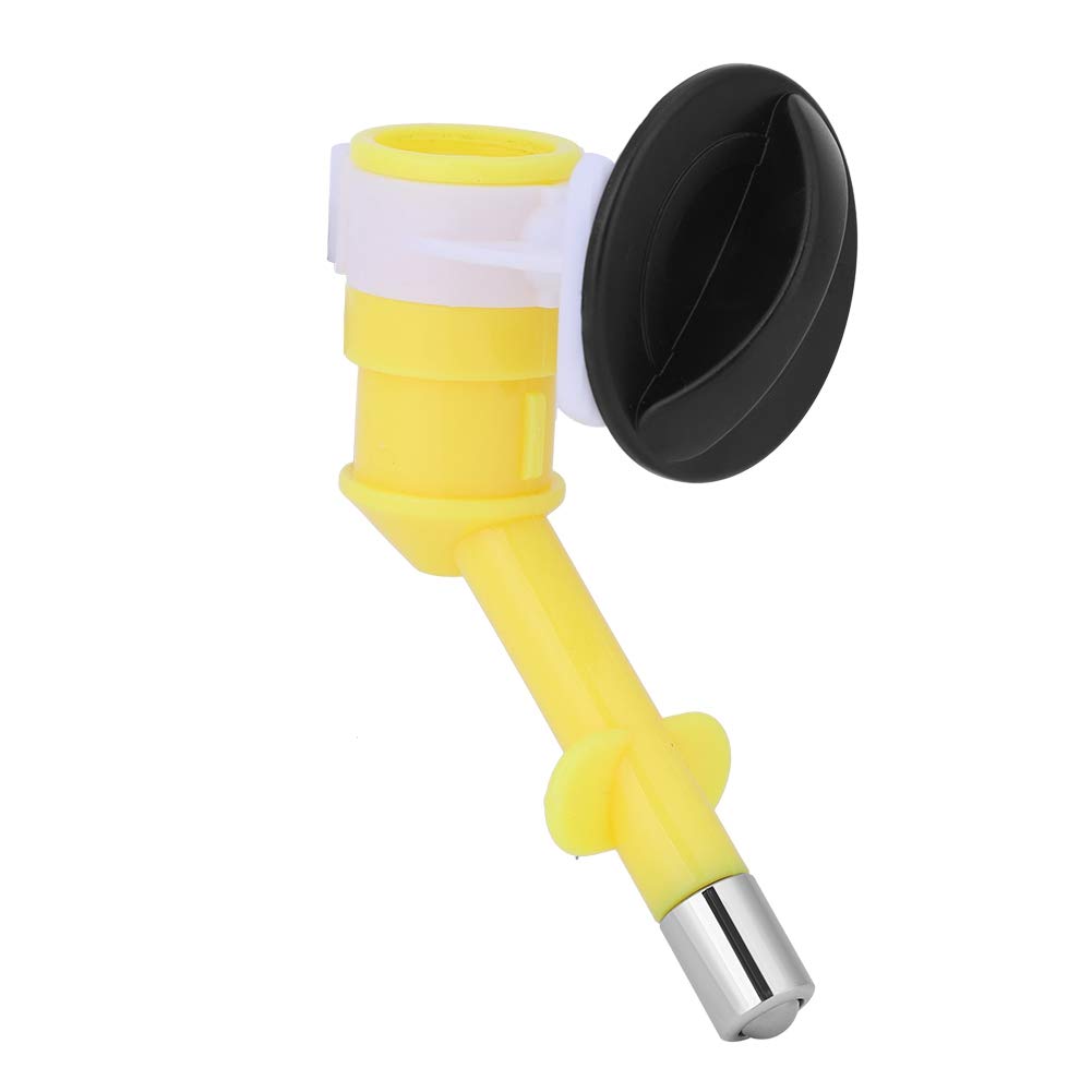Water Dispenser Bottle Head Drinking Kit for Cats Dogs Pets (Color: Yellow)
