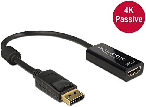DeLOCK Adapter Cable DisplayPort 1.2 Male to HDMI Female Black 4K Passive 62609 - Image 3