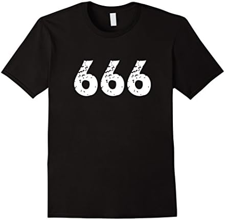 Mens 666 Satanic Shirt Large Black