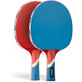 STIGA Pro Carbon Performance-Level Ping Pong Paddle | Enhanced Speed, Spin and Control, Carbon Technology for Tournament Play, Red and Blue Color Options