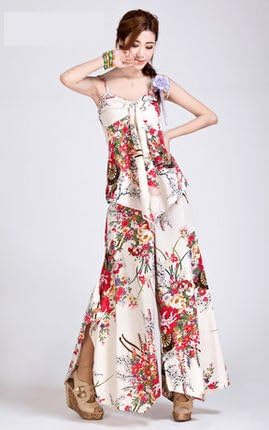 Amazon Co Jp I Select リゾート コットンリネンセットアップレディース Free 花柄 エスニック春夏 Type B 服 ファッション小物