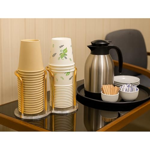 Suporte Para Copos de Acrílico Dispensador de Copos Descartavéis Organize Com Elegância e Sofisticação Ideal para Casa Escritório Consultórios FONSES (Duplo)