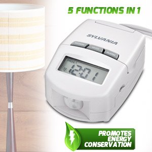 Sylvania SA135 10 Amp Table-Top Timer with Motion Sensor and Alarm