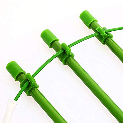 DoubleWood Plant Support Cages 18" Plant Cages Vine Trellis Support Flowers Plants Cage Triple Plastic Pillar Vine Plants Holder Stand Small Pot Tomato Trellis for Home Garden Balcony (Pack of 2)