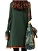 MedeShe Womens 100% Cotton Turtleneck Long Sleeve Casual Pullover Sweater Knit Loungewear