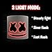 DJ LED Helmet - Halloween Light up Full Head Mask for Kids and Adults - Music Festival Party Merch Headgear Cosplay Costume Red