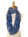 Scarf_tradinginc® Floral Butterfly Bird Dragonfly Light Weight X-large Infinity Scarf (Bird & Floral Blue)