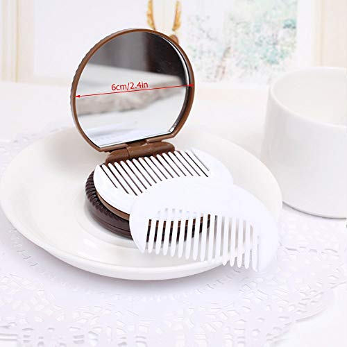 birl019 400 PCS Micro Brush for Eyelash Extension Glue Supplies, 4 Sizes Lint Disposable Micro brush Micro Fiber Wands with Portable Mirror Set for Lash Tinting, Microfiber Tip Swab Brushes Applicator