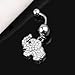 Refaxi 316L Steel Rhinestone Dangle Navel Belly Button Ring Bar (Elephant)
