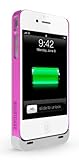 Boostcase Hybrid Battery Case for iPhone 4/4S - White/Pink