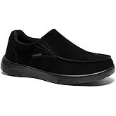 OrthoComfoot Men's Orthopedic Slip On Loafers Walking Shoes with Arch Support: Suede Leather Dress Slip-Ons Loafers for Plantar Fasciitis, Comfortable Non-Slip Shoes for Foot and Heel Pain Relief