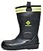 DREAM PAIRS Men's 0615W Water Proof Fur Interior Black Rubber Winter Snow Rain Boots 10 M US