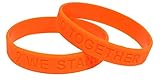 Orange Awareness Silicone Bracelets 5 Pack