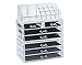 Wander Agio Bathroom Makeup Art Tool Accessories Organizer Acrylic Jewelry and Cosmetic Storage Display Brushes Boxes 2 Set