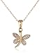 10k Yellow Gold Dragonfly with Diamond-Accent Pendant (0.004 cttw, I-J Color, I2-I3 Clarity)