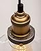 Lucia Lighting Pendant Ceiling Light Mid-Century Vintage Industrial Bronze Pendant Design with Clear Glass Shade; Masterpiece Lighting Fixture